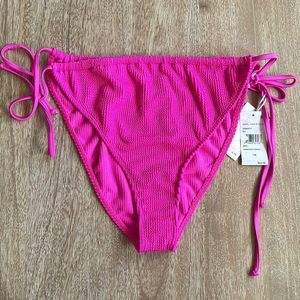 Good American Always Fits Tiny Ties Bikini Bottom in Hot Pink Size 7/8